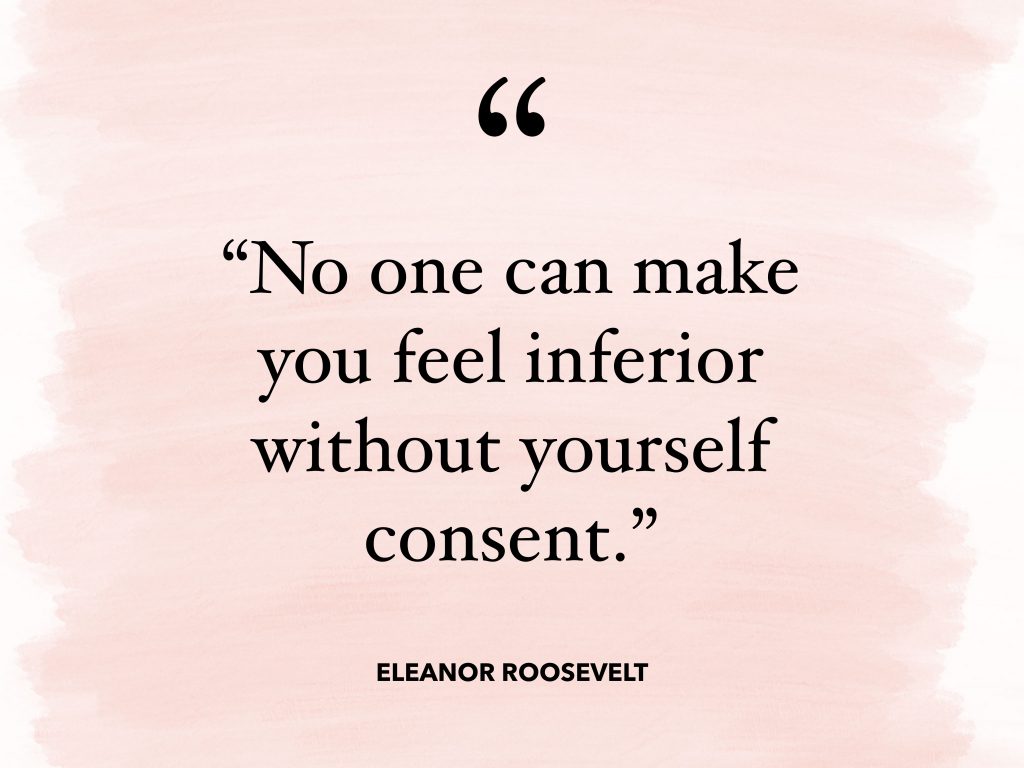 Do you feel inferior? Quote by Eleanor Roosevelt. Rayleigh is a beauty photographer in Portland, OR. For more info, visit byrayleigh.com